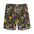 Cartoon Cinco de Mayo Pattern Print Men's Athletic Shorts
