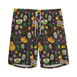 Cartoon Cinco de Mayo Pattern Print Men's Sports Shorts