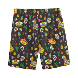 Cartoon Cinco de Mayo Pattern Print Men's Sports Shorts