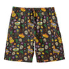 Cartoon Cinco de Mayo Pattern Print Men's Swim Trunks