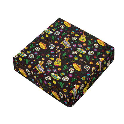 Cartoon Cinco de Mayo Pattern Print Outdoor Seat Cushion Cover