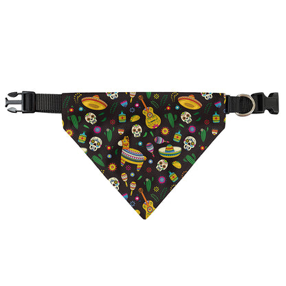 Cartoon Cinco de Mayo Pattern Print Over The Collar Dog Bandana