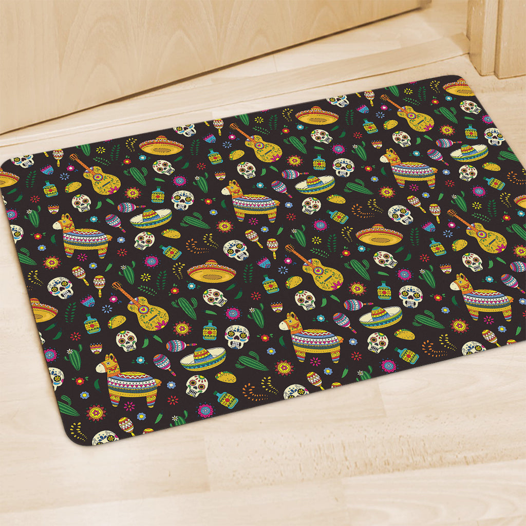 Cartoon Cinco de Mayo Pattern Print Polyester Doormat