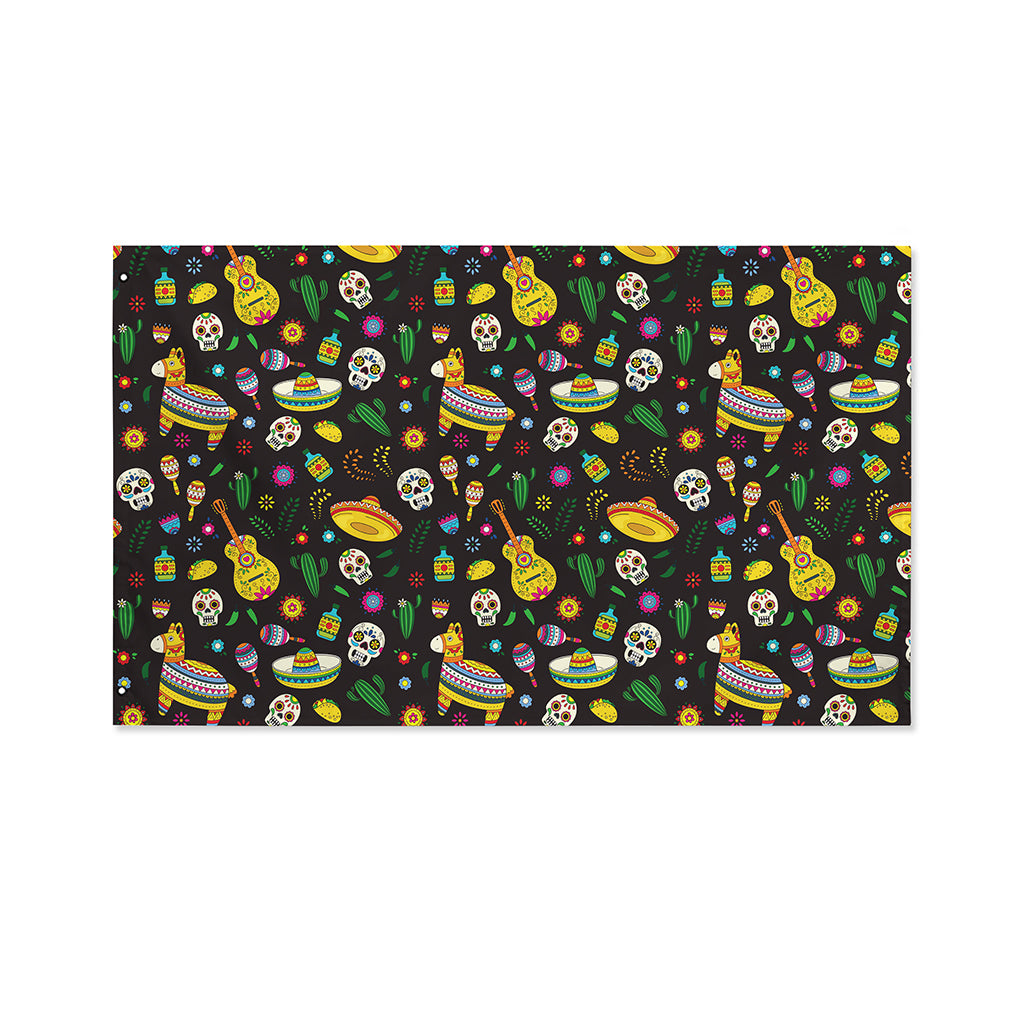 Cartoon Cinco de Mayo Pattern Print Polyester Flag