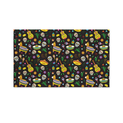 Cartoon Cinco de Mayo Pattern Print Polyester Flag