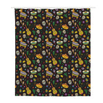 Cartoon Cinco de Mayo Pattern Print Polyester Shower Curtain