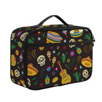 Cartoon Cinco de Mayo Pattern Print Portable Lunch Bag