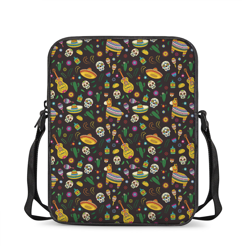 Cartoon Cinco de Mayo Pattern Print Rectangular Crossbody Bag