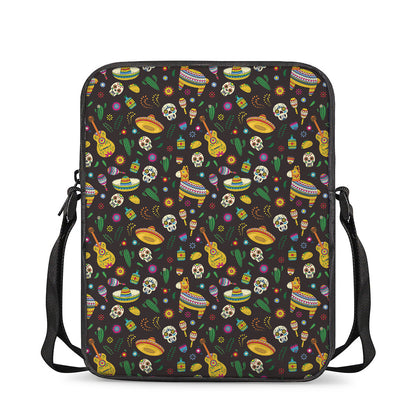Cartoon Cinco de Mayo Pattern Print Rectangular Crossbody Bag