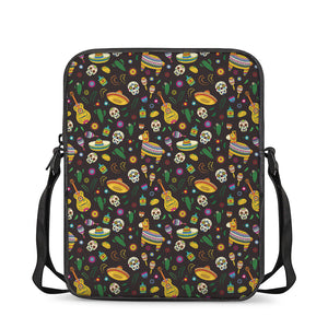 Cartoon Cinco de Mayo Pattern Print Rectangular Crossbody Bag