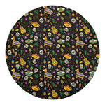 Cartoon Cinco de Mayo Pattern Print Round Blanket