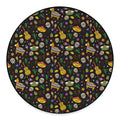 Cartoon Cinco de Mayo Pattern Print Round Floor Mat