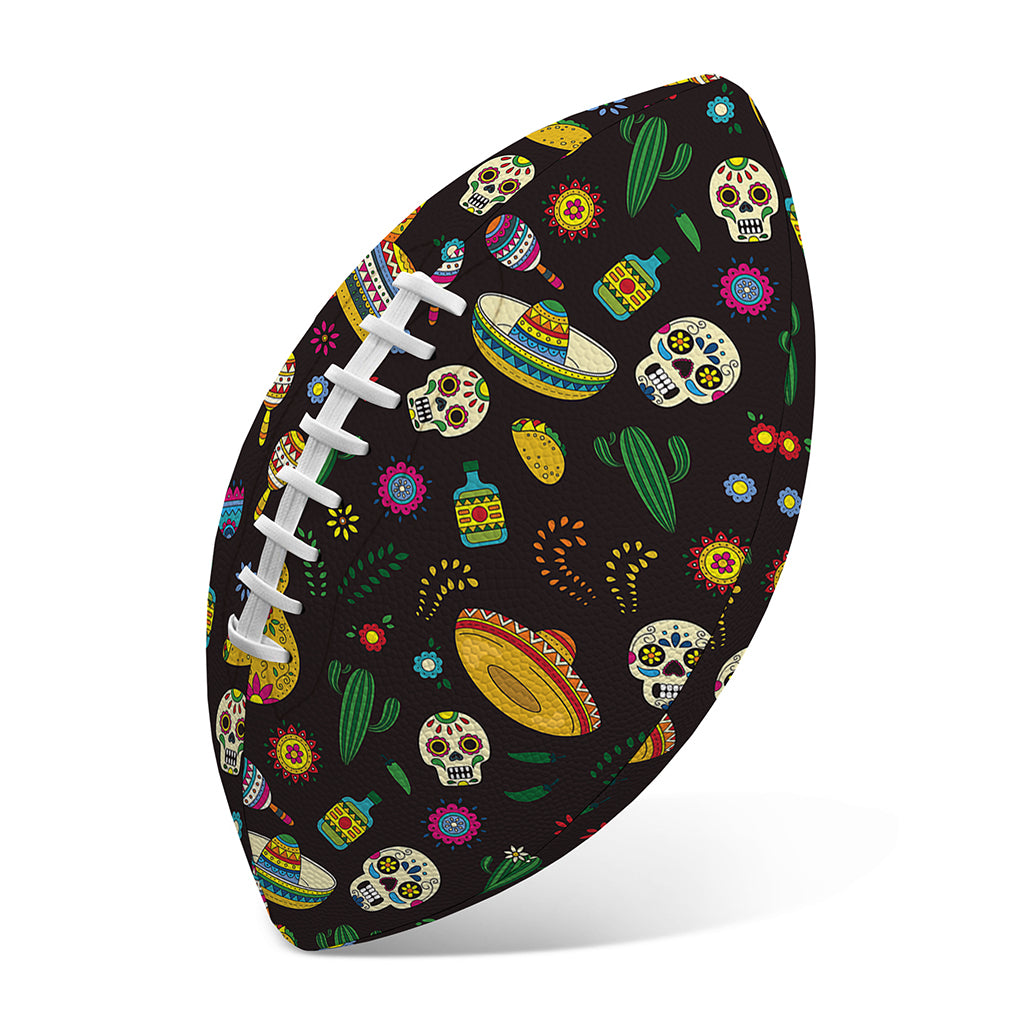 Cartoon Cinco de Mayo Pattern Print Rugby Ball