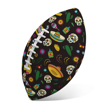 Cartoon Cinco de Mayo Pattern Print Rugby Ball