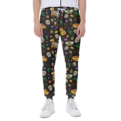 Cartoon Cinco de Mayo Pattern Print Scuba Joggers