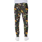 Cartoon Cinco de Mayo Pattern Print Scuba Joggers