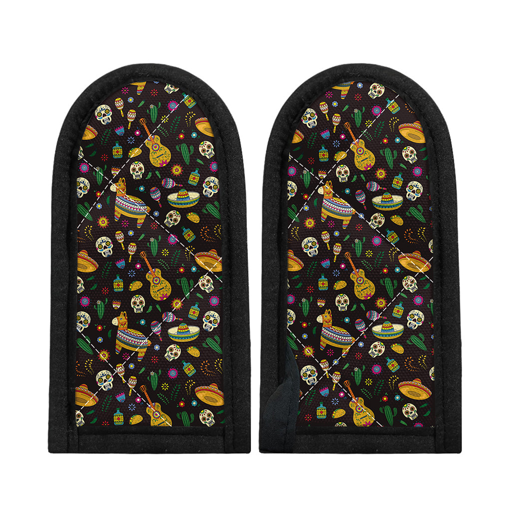 Cartoon Cinco de Mayo Pattern Print Skillet Handle Cover