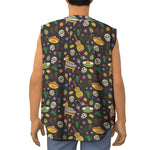 Cartoon Cinco de Mayo Pattern Print Sleeveless Baseball Jersey