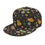 Cartoon Cinco de Mayo Pattern Print Snapback Cap
