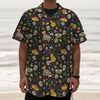 Cartoon Cinco de Mayo Pattern Print Textured Short Sleeve Shirt