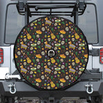 Cartoon Cinco de Mayo Pattern Print Tire Cover With Camera Hole