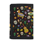 Cartoon Cinco de Mayo Pattern Print Trifold Wallet