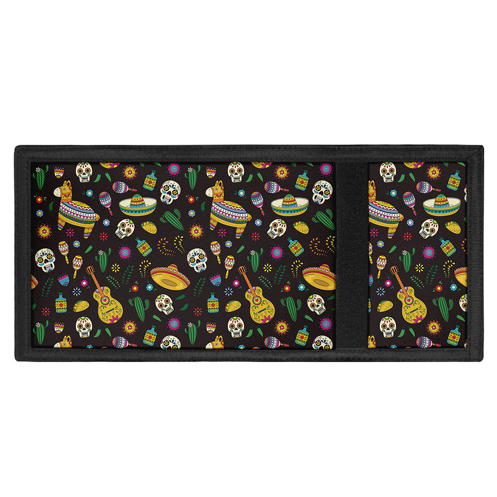 Cartoon Cinco de Mayo Pattern Print Trifold Wallet