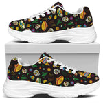 Cartoon Cinco de Mayo Pattern Print White Chunky Shoes