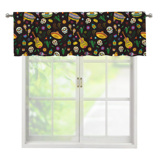 Cartoon Cinco de Mayo Pattern Print Window Valance