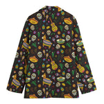 Cartoon Cinco de Mayo Pattern Print Women's Blazer