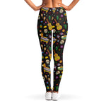 Cartoon Cinco de Mayo Pattern Print Women's Leggings