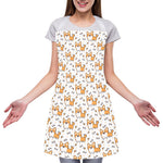Cartoon Corgi Pattern Print Adjustable Apron