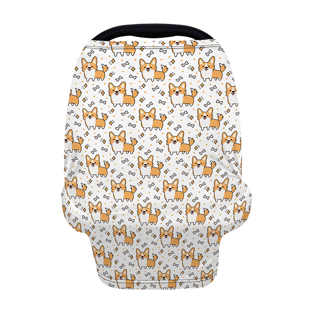 Cartoon Corgi Pattern Print Baby Seat Cover