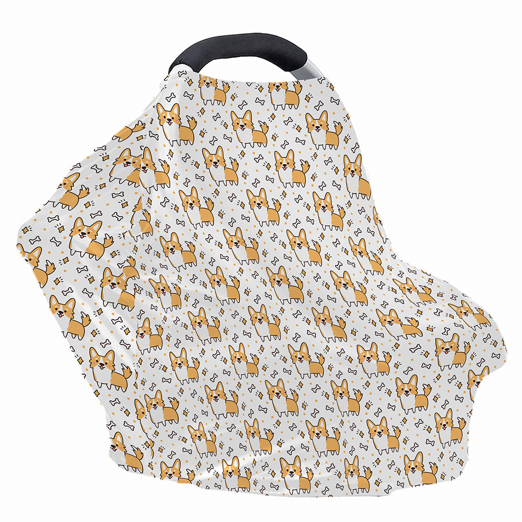 Cartoon Corgi Pattern Print Baby Seat Cover