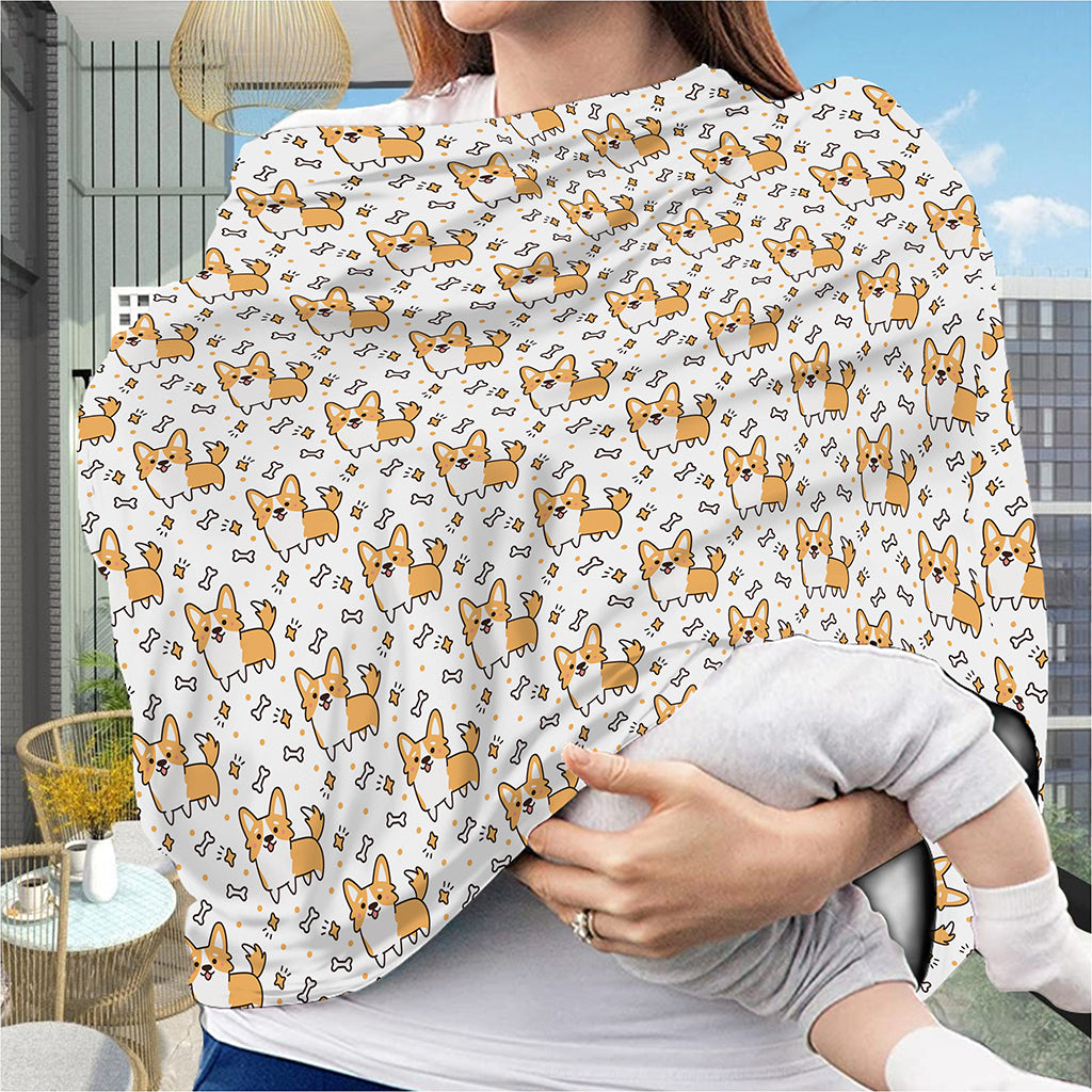Cartoon Corgi Pattern Print Baby Seat Cover