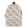 Cartoon Corgi Pattern Print School Backpack