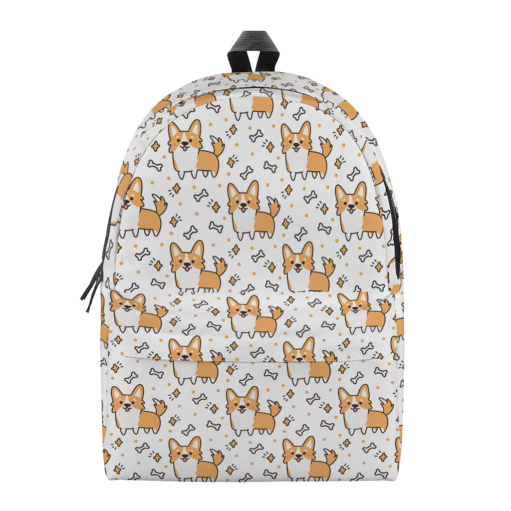 Cartoon Corgi Pattern Print Backpack