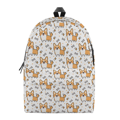 Cartoon Corgi Pattern Print Backpack