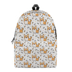 Cartoon Corgi Pattern Print Backpack