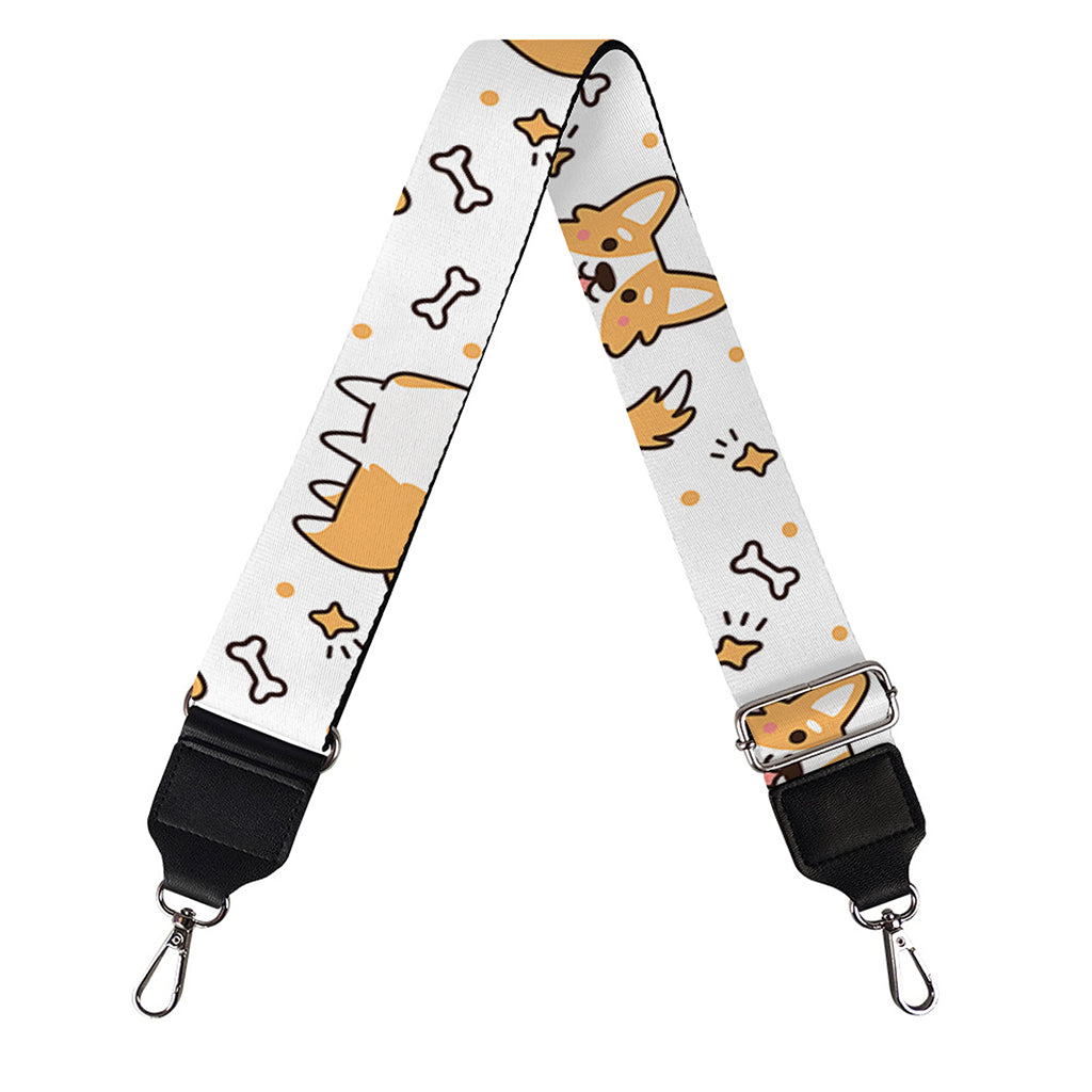 Cartoon Corgi Pattern Print Bag Strap