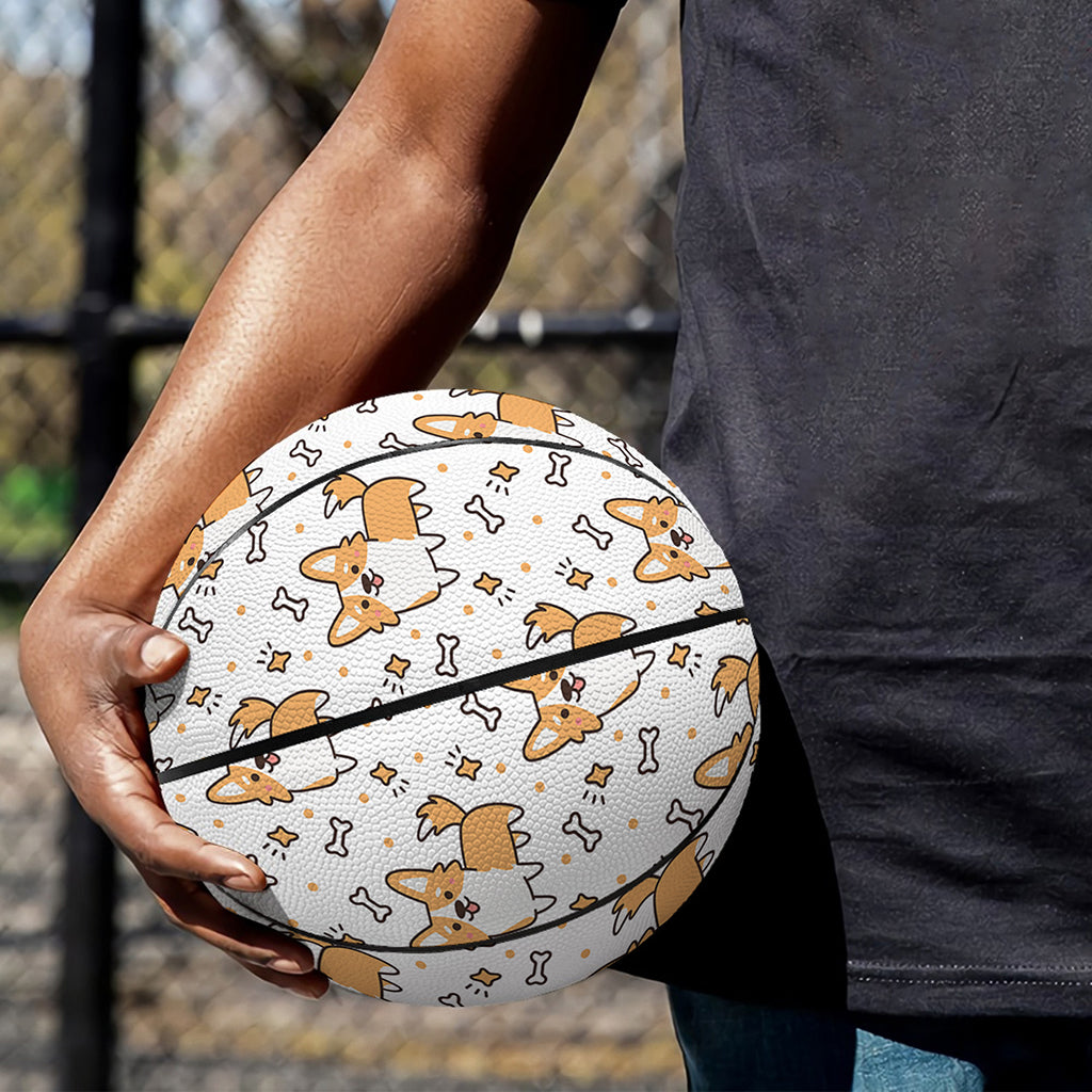Cartoon Corgi Pattern Print Basketball