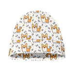 Cartoon Corgi Pattern Print Beanie