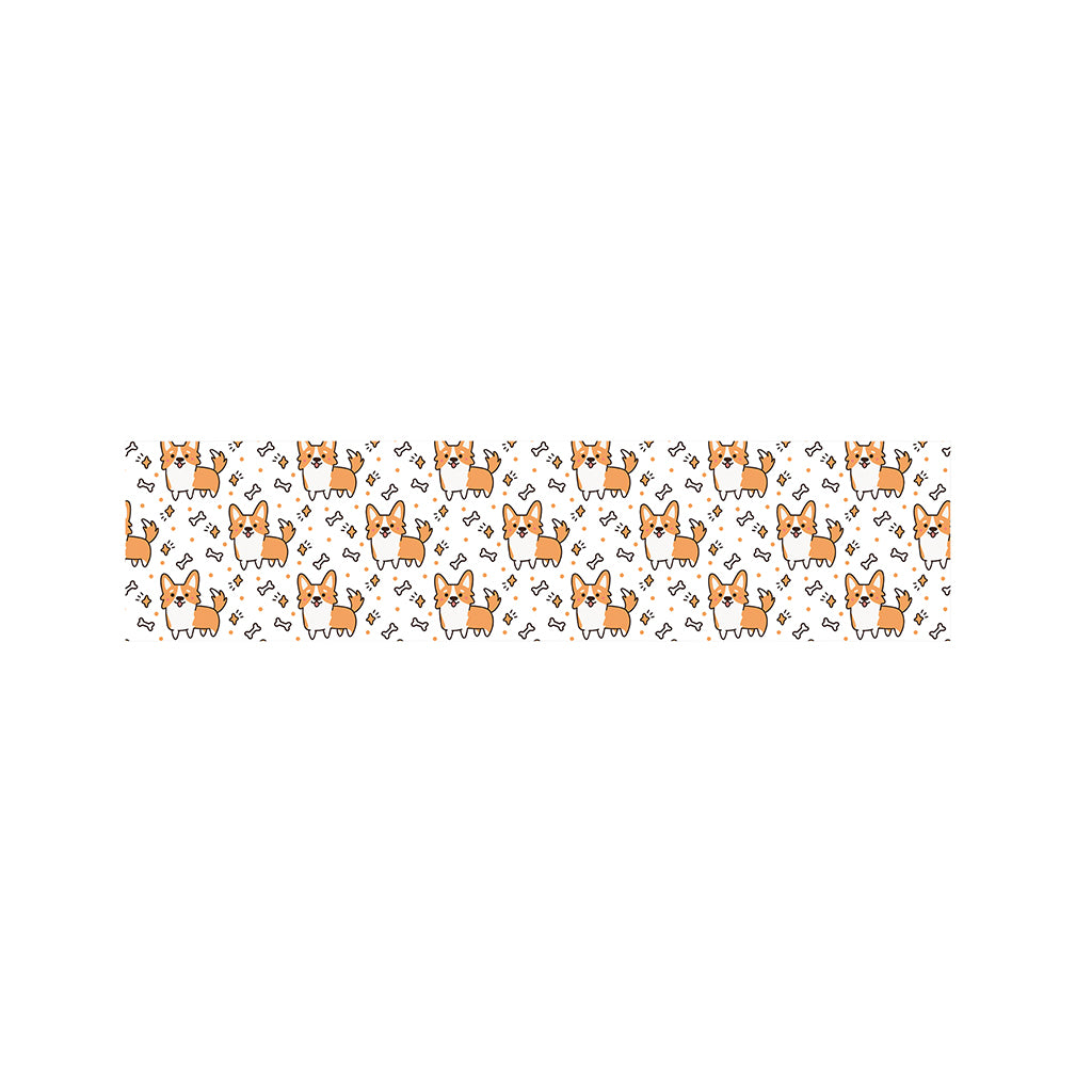 Cartoon Corgi Pattern Print Bed Runner