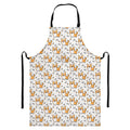 Cartoon Corgi Pattern Print Bib Apron With Pocket