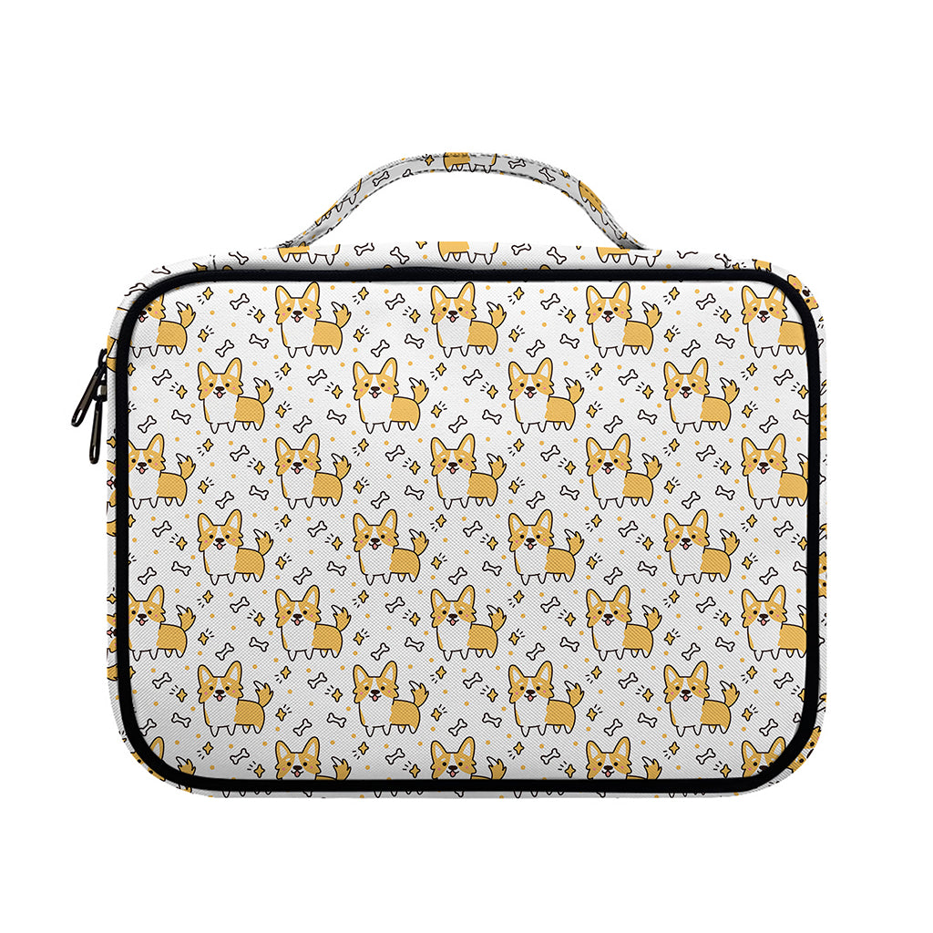 Cartoon Corgi Pattern Print Briefcase Bible Bag