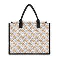 Cartoon Corgi Pattern Print Canvas Tote Bag
