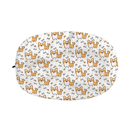 Cartoon Corgi Pattern Print Car Side Mirror Covers