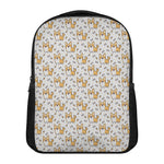 Cartoon Corgi Pattern Print Casual Backpack