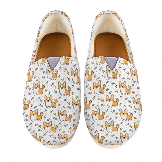 Cartoon Corgi Pattern Print Casual Shoes
