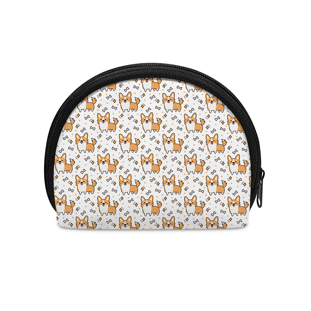 Cartoon Corgi Pattern Print Coin Purse